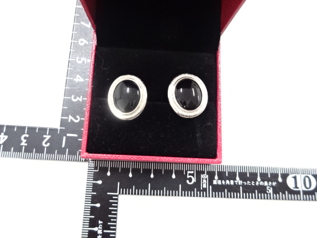  アンティーク　天然石カフス